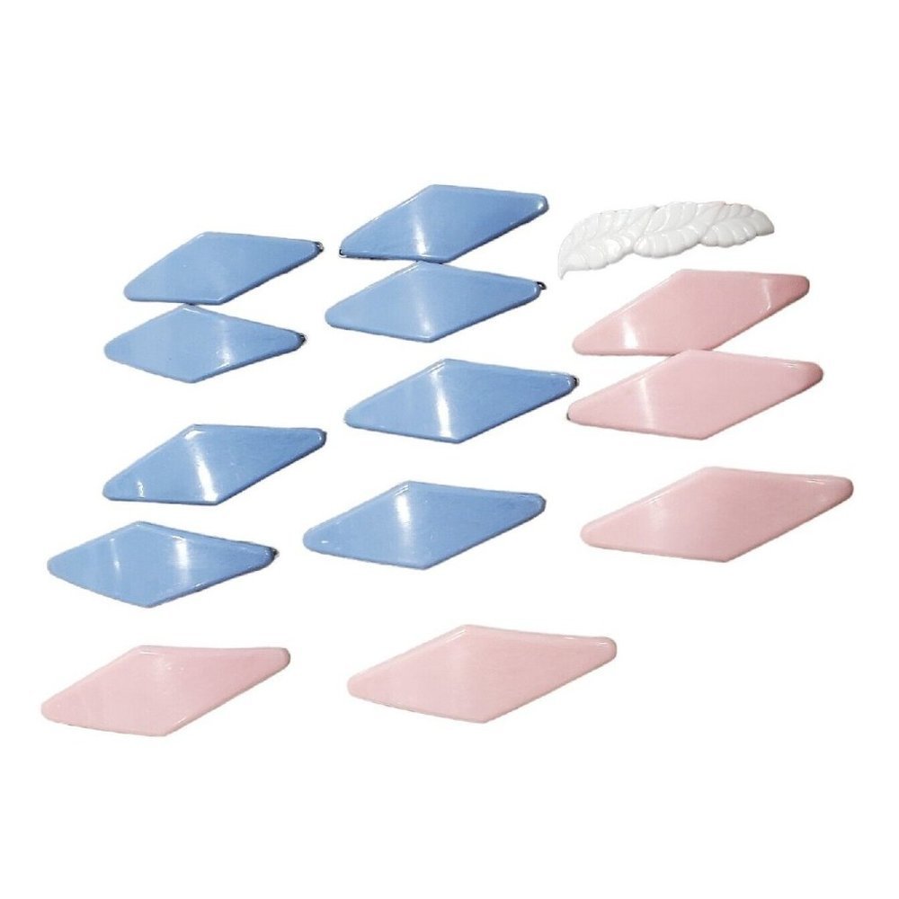 Vintage 60s 70s Lot 13 Large Plastic Hair Barrettes Lot White Blue Pink Diamond